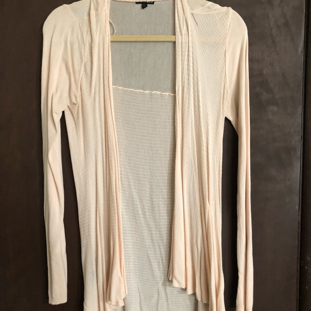 Express light peach cardigan